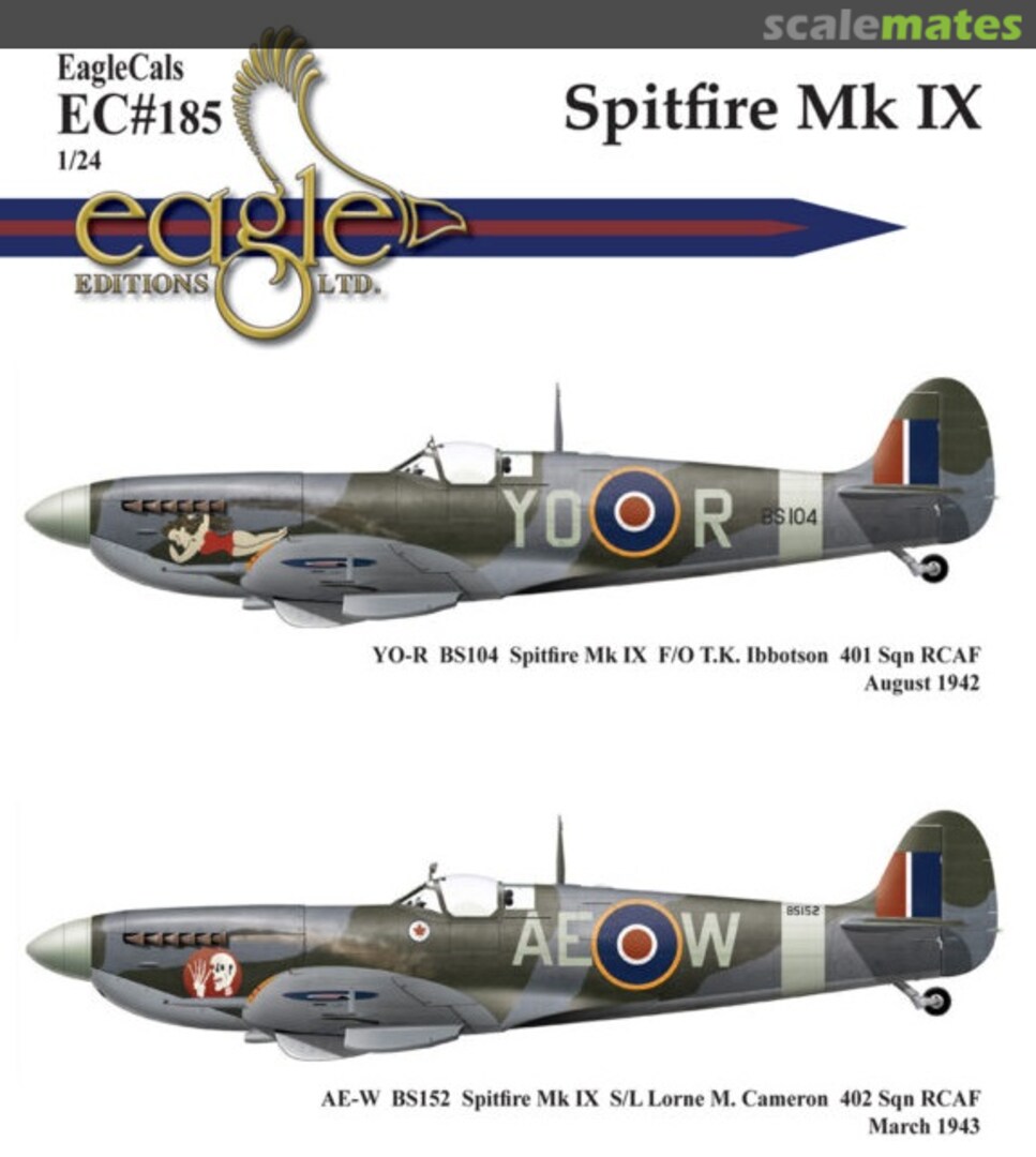 Boxart Spitfire Mk.IX EagleCals EC24-185 Eagle Editions