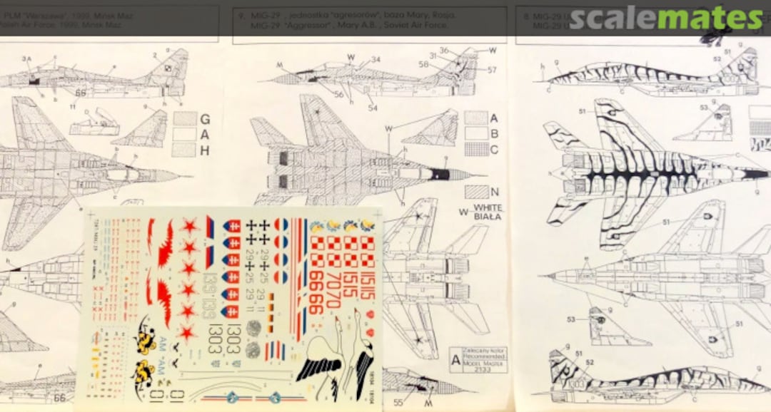 Contents MiG-29 7207 SP-Decal