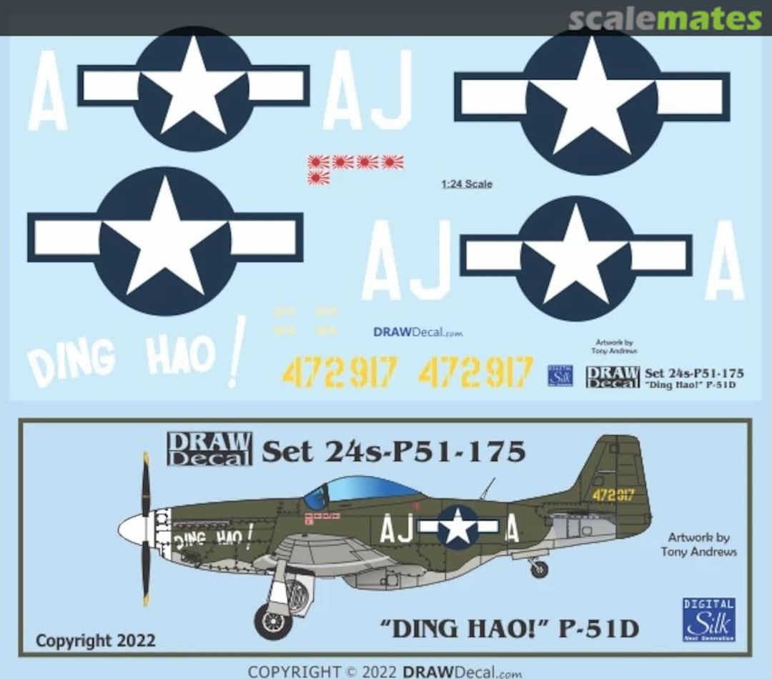 Boxart “DING HAO!” P-51D 24-P51-175 Draw Decal