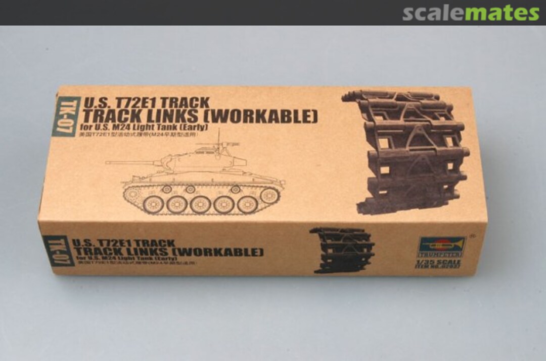 Boxart T72E1 steel track (workable) 02037 Trumpeter