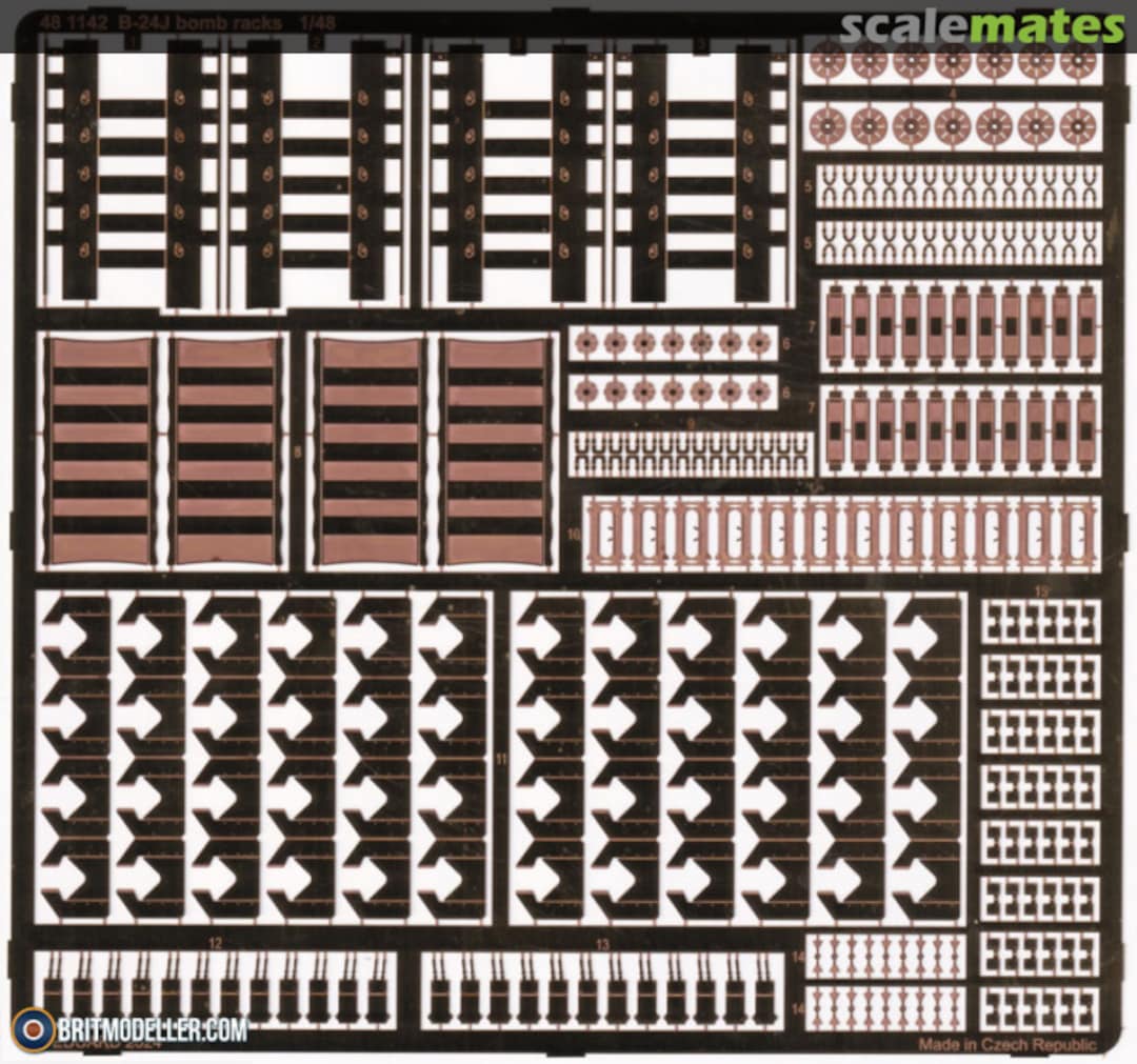 Boxart B-24J Bomb Racks HOBBY BOSS 481142 Eduard