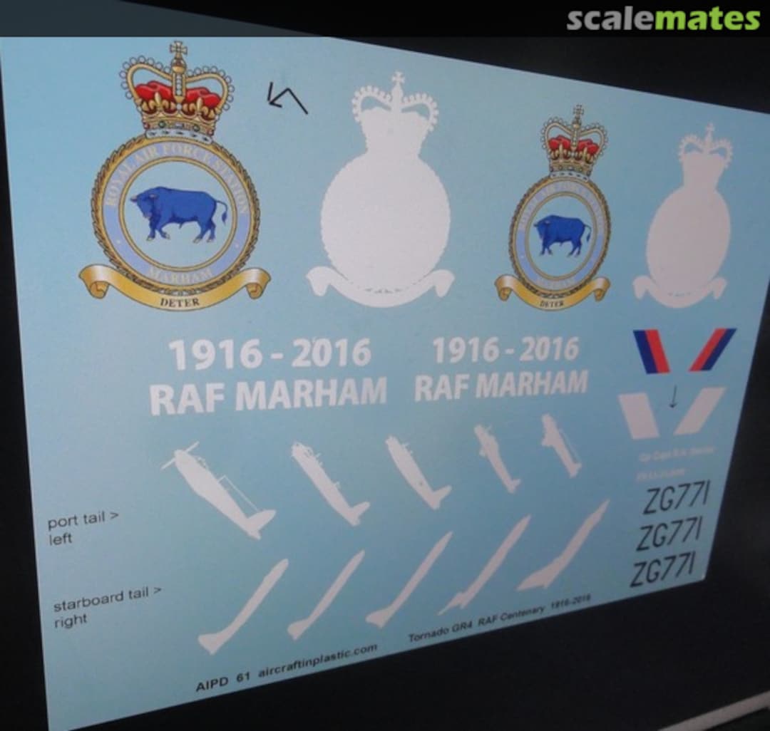 Boxart RAF Tornado GR4 Centenary 1916-2016 scheme AIPD-61 Aircraft in Plastic