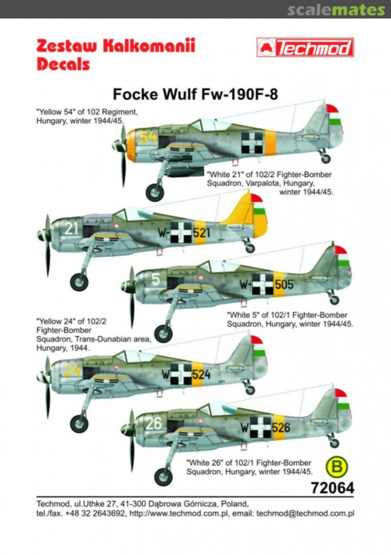 Boxart Focke Wulf Fw-190F-8 72064 Techmod