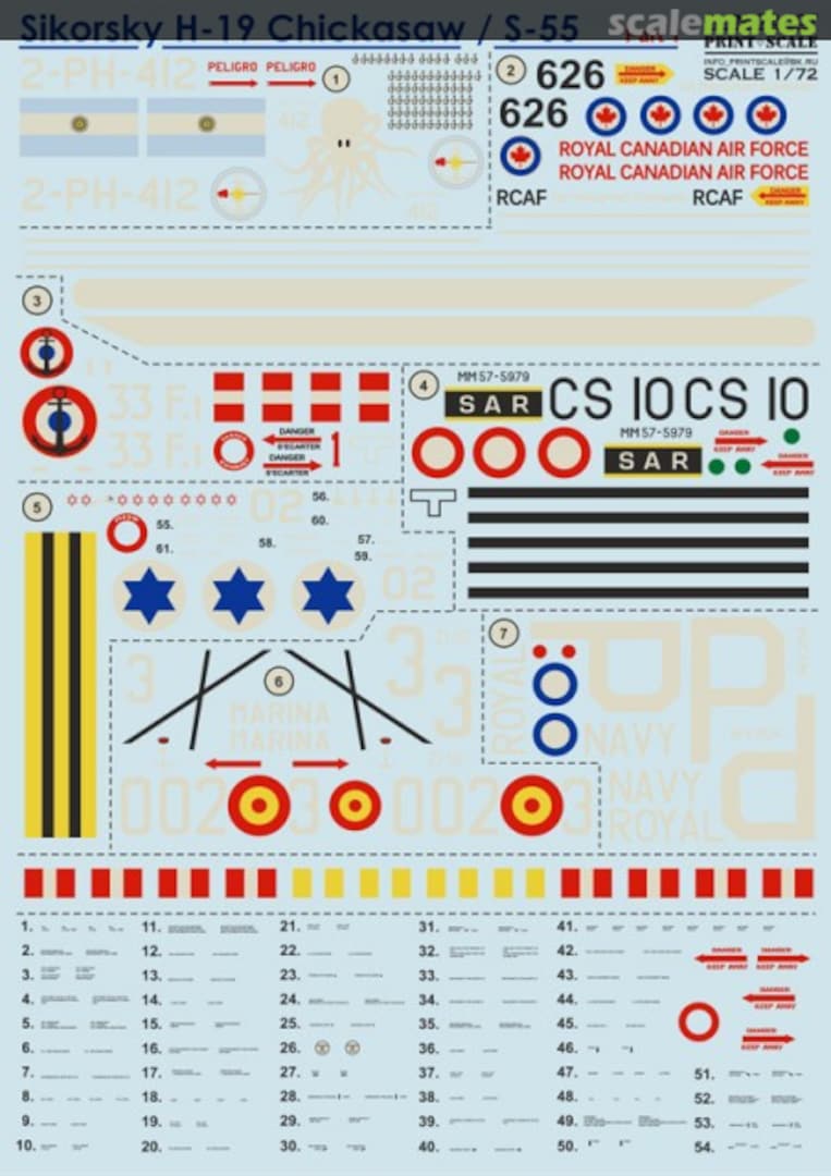 Boxart Sikorsky H-19 Chickasaw/ S-55 72-107 Print Scale