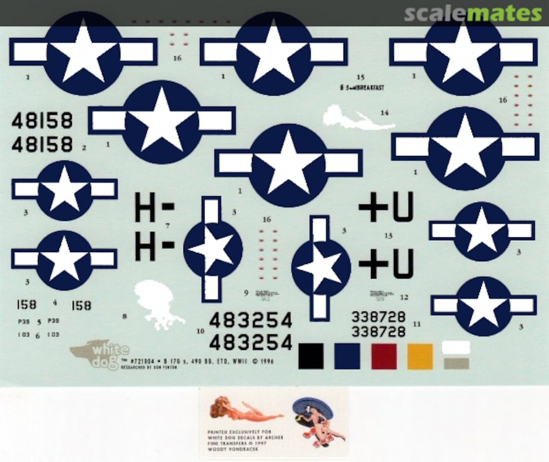 Boxart The 490th BG 721004 White Dog Decals