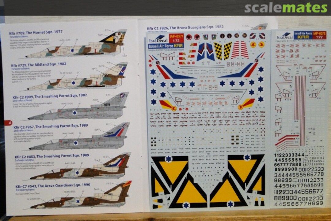 Boxart Israeli Air Force Kfirs IAF-62 IsraDecal Studio