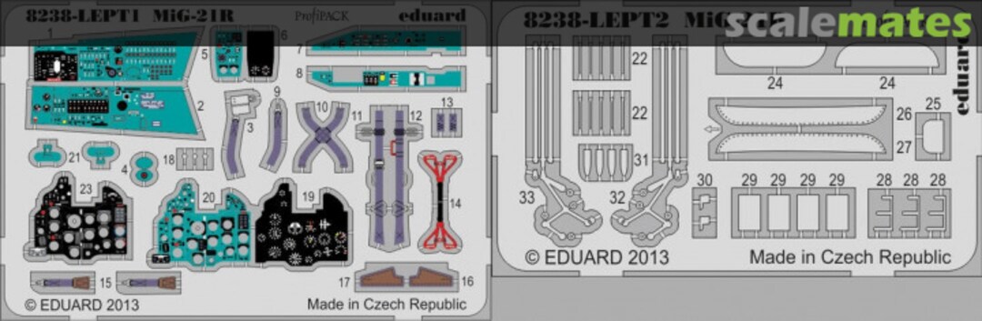 Boxart MIG-21R PE-set 8238-LEPT Eduard