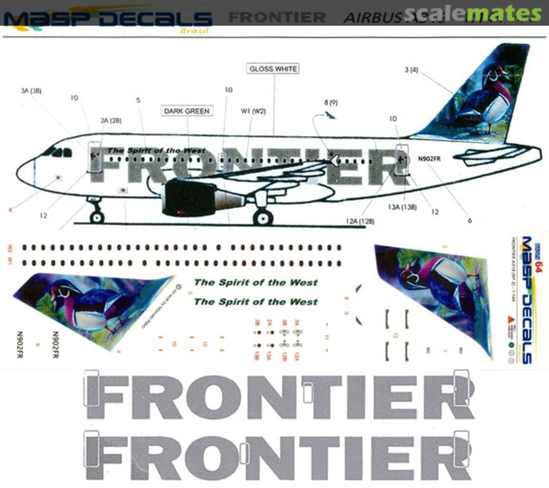 Boxart Airbus A319-112 MASP44-064 MASP Decals