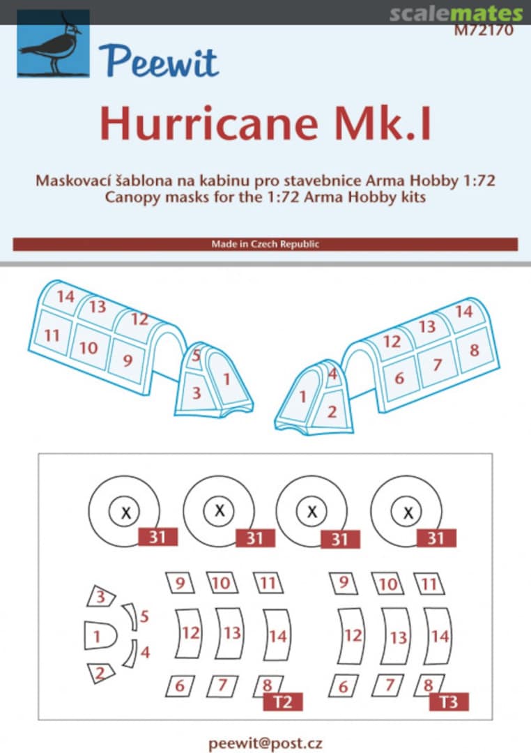 Boxart Hawker Hurricane Mk.I M72170 Peewit