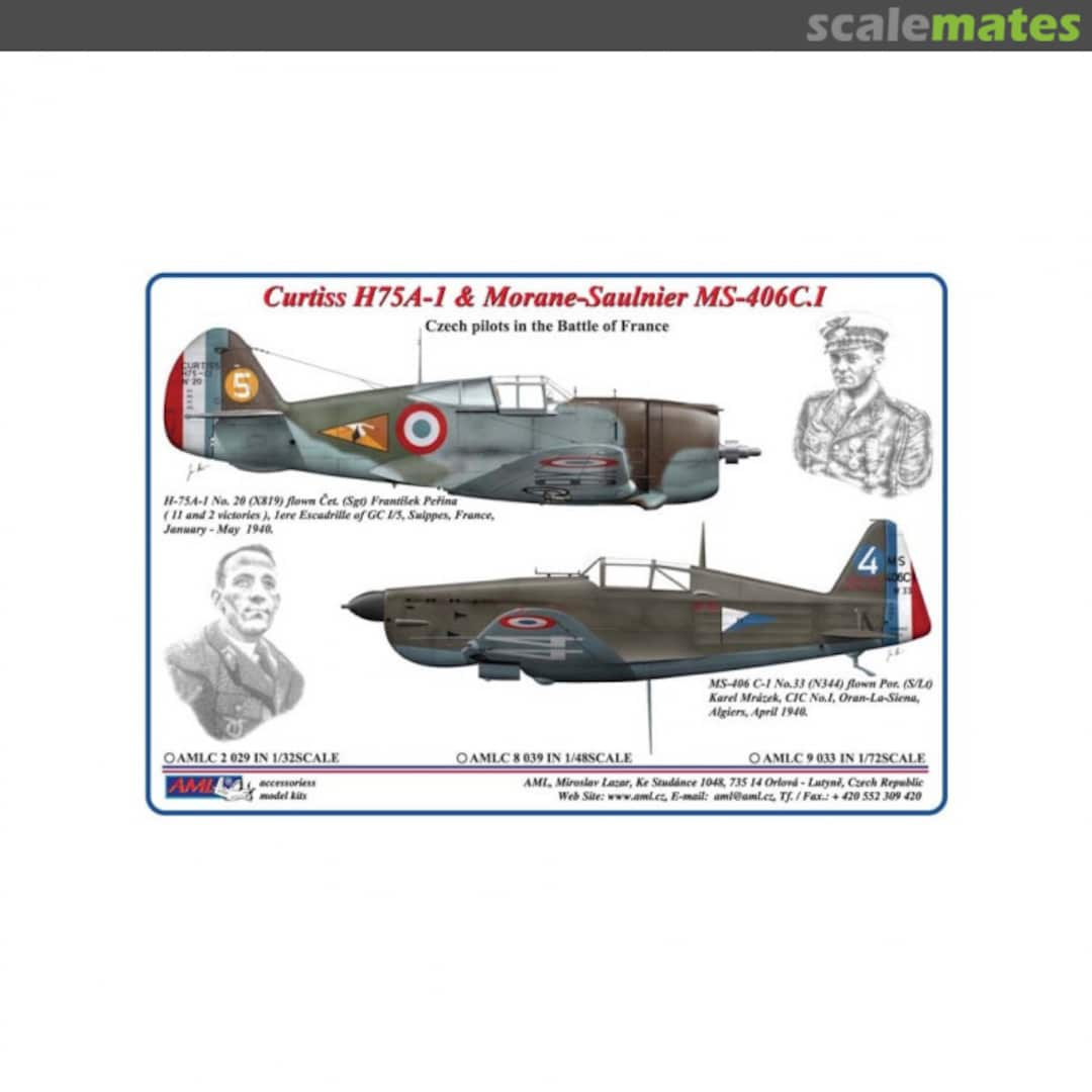 Boxart CURTISS H75A-1 & MORANE-SAULNIER MS-406C.I AMLC9 033 AML