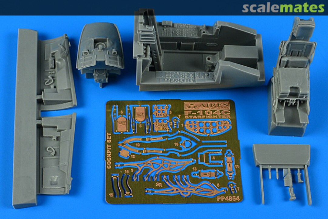 Boxart F-104C Starfighter cockpit set 4854 Aires