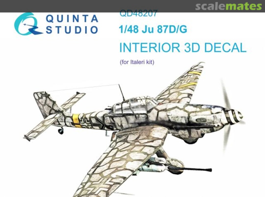 Boxart Ju 87D/G interior 3D decals QD48207 Quinta Studio