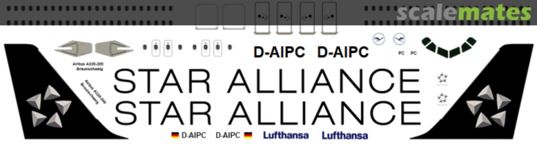 Boxart 1/144: Lufthansa (Star Alliance) A320 ......... Airline Decals