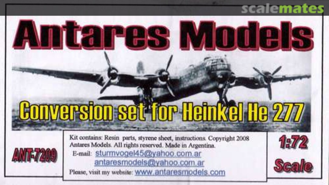 Boxart Heinkel He 277 ANT-7209 Antares Models