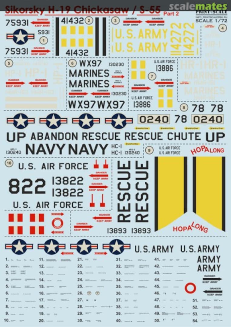 Boxart Sikorsky H-19 Chickasaw/ S-55 72-108 Print Scale