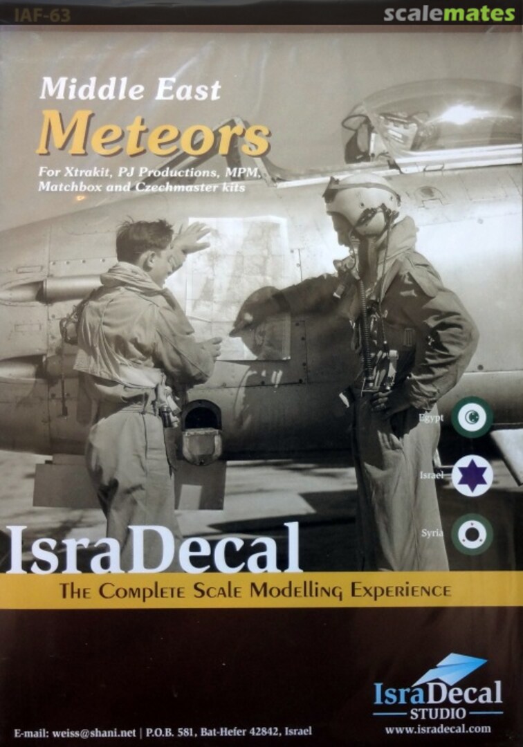 Boxart Middle East Meteors IAF-63 IsraDecal Studio