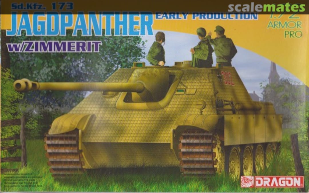 Boxart Jagdpanther Early Production w/ Zimmerit 7241 Dragon