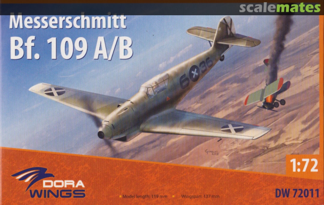 Boxart Messerschmitt Bf. 109 A/B DW72011 Dora Wings