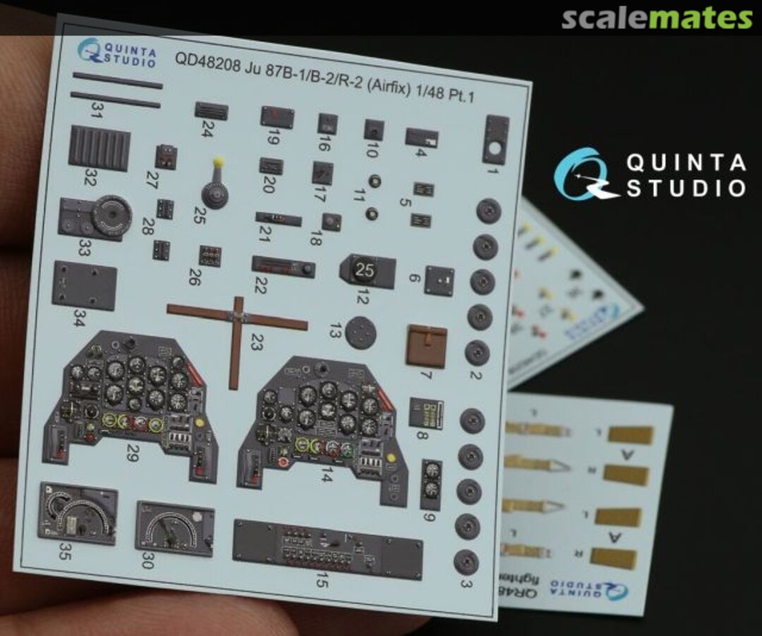 Contents Ju 87B-1/B-2/R2 interior 3D decals QD48208 Quinta Studio