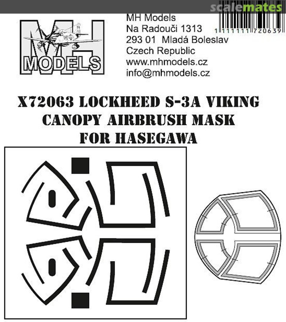 Boxart Lockheed S-3A Viking Canopy Airbrush Mask X72063 MH Models