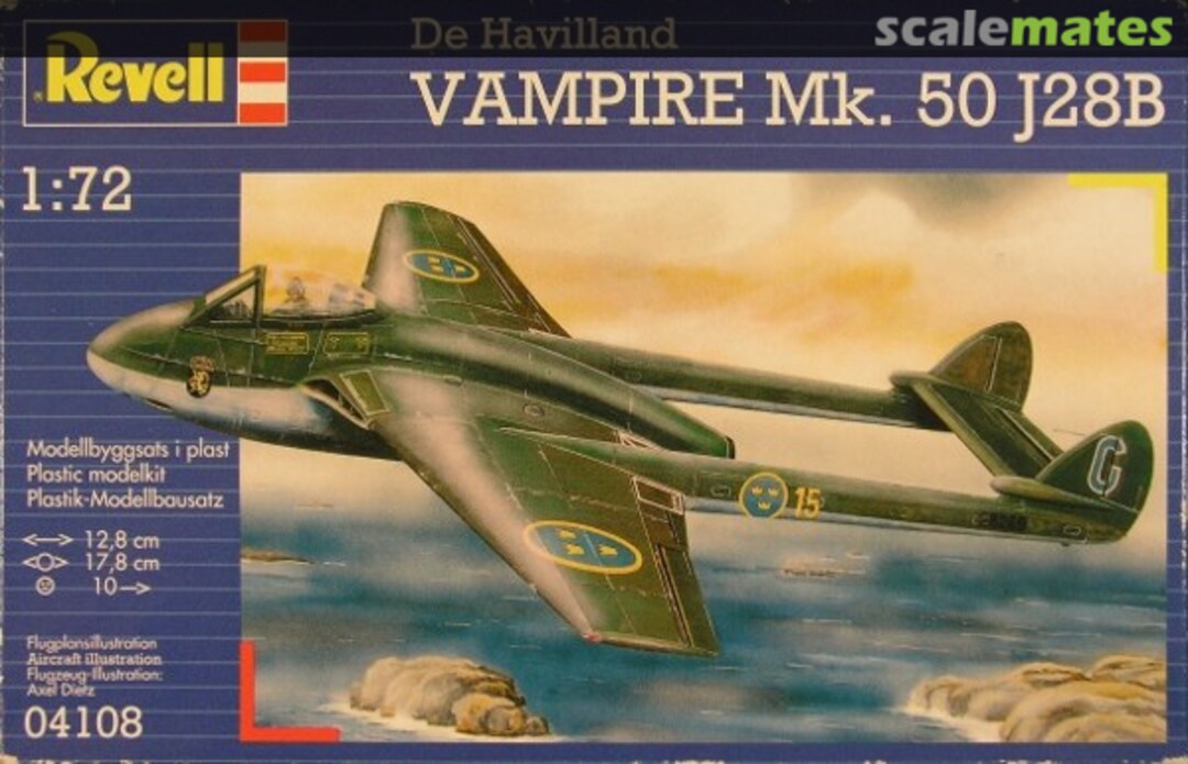 Boxart De Havilland Vampire Mk. 50 J28B 04108 Revell