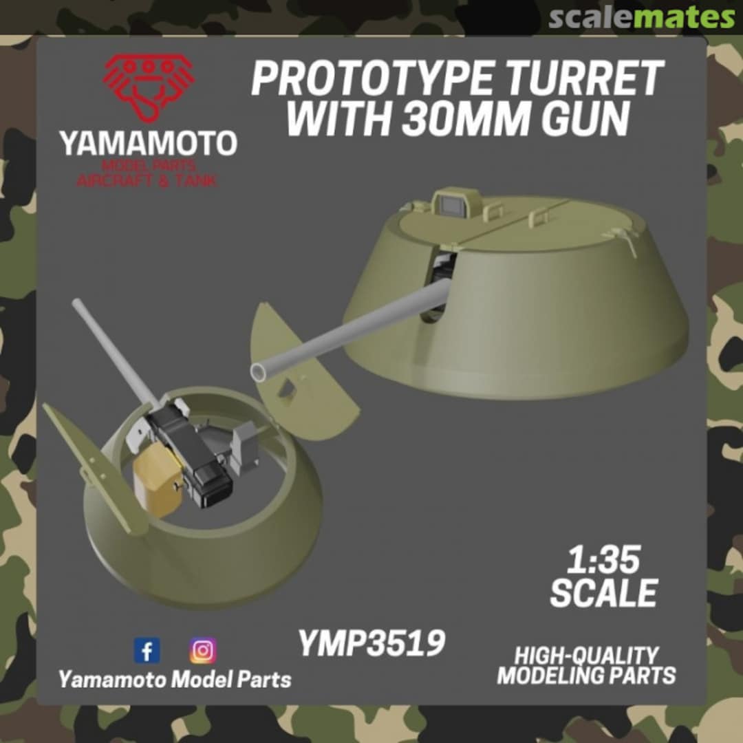 Boxart Prototype Turret with 30mm Gun YMP3519 Yamamoto Model Parts