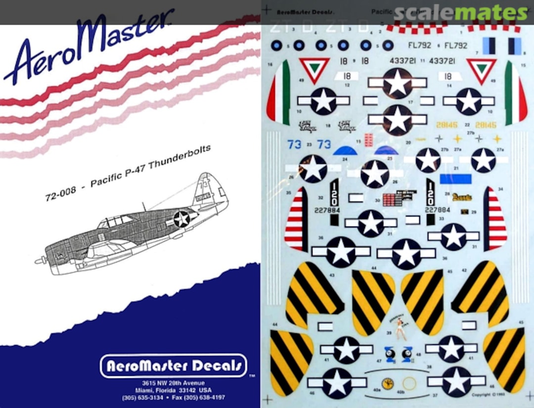 Boxart Pacific P-47 Thunderbolts 72-008 AeroMaster