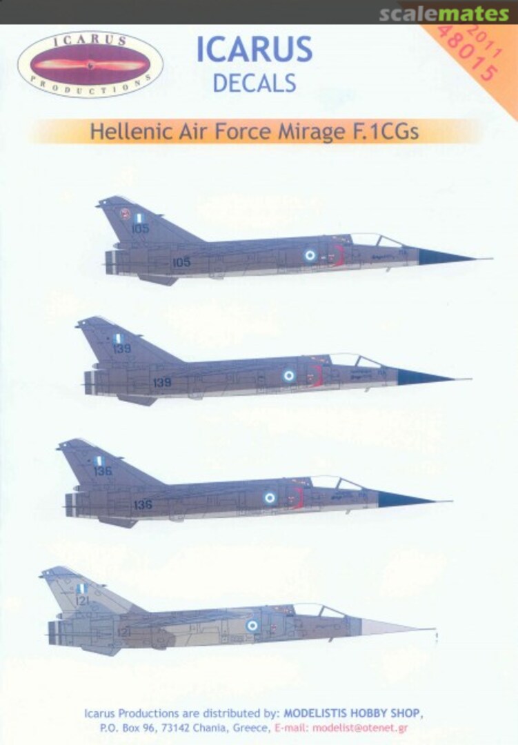 Boxart Hellenic Air Force Mirage F.1CGs 72011 Icarus Productions