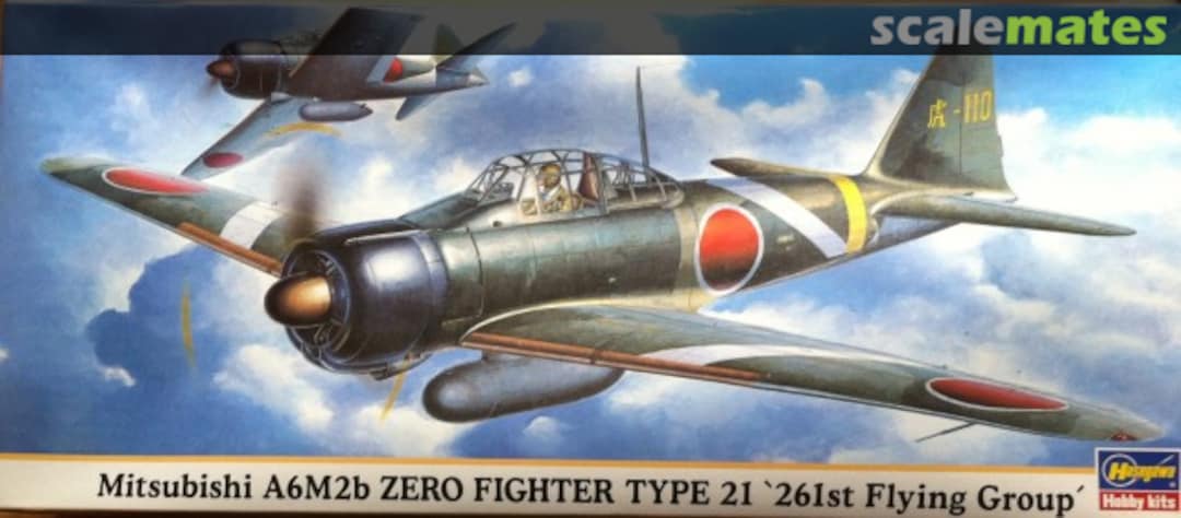 Boxart Mitsubishi A6M2b Zero Fighter Type 21 '261st Flying Group' 00362 Hasegawa