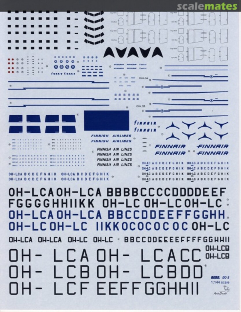 Boxart DC-3 Aero OY ARC144-002 Arctic Decals