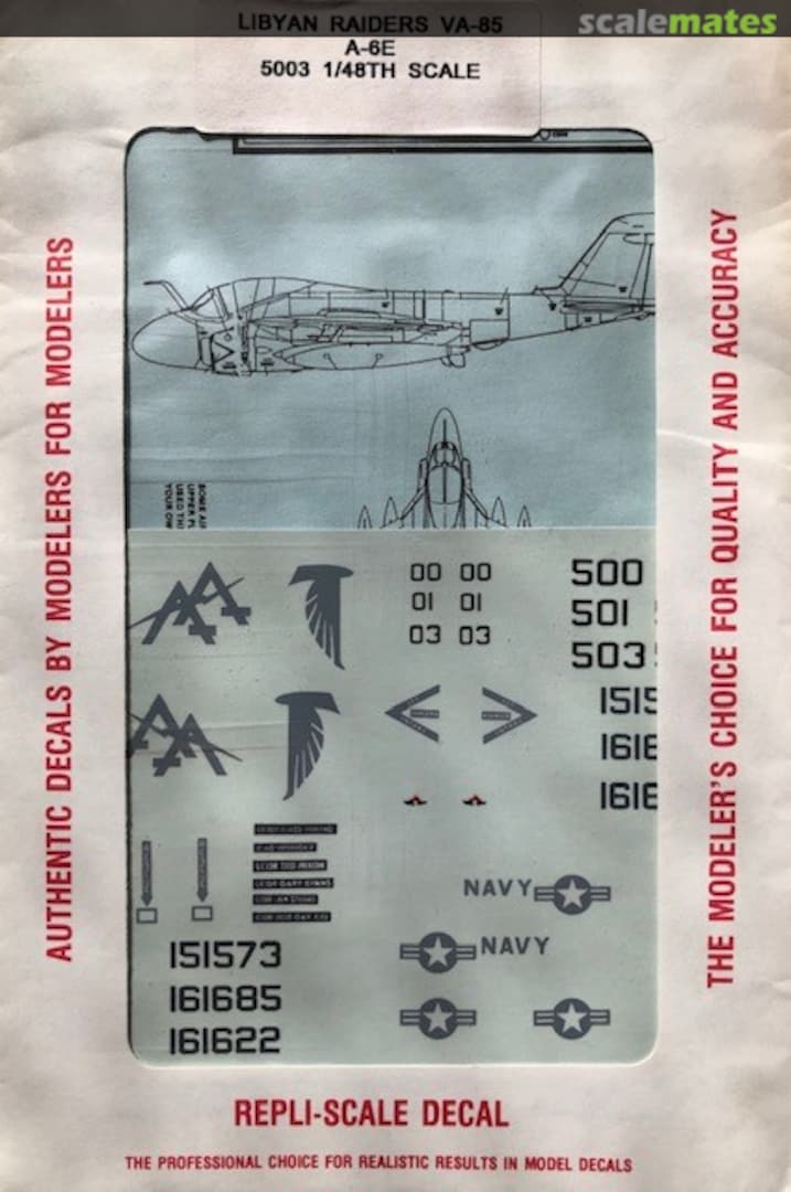 Boxart Libyan Raiders VA-85 A-6E 5003 Repli-scale