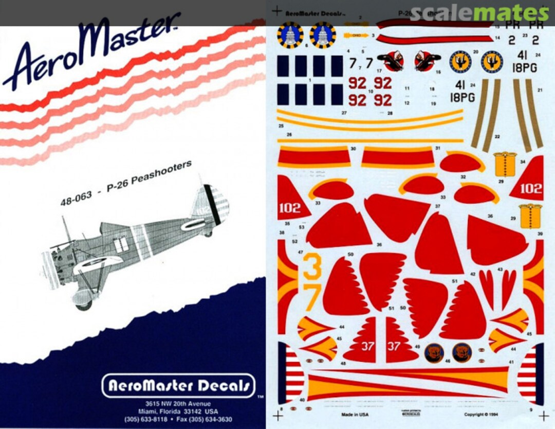 Boxart P-26 Peashooters 48-063 AeroMaster