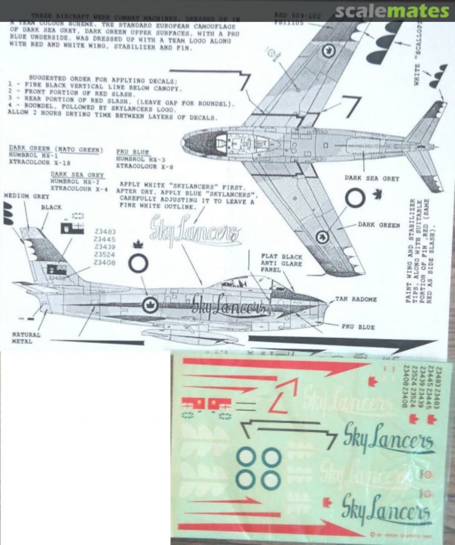 Contents Canadair Sabre - Mark 5 F-5-48 Arrow Graphics