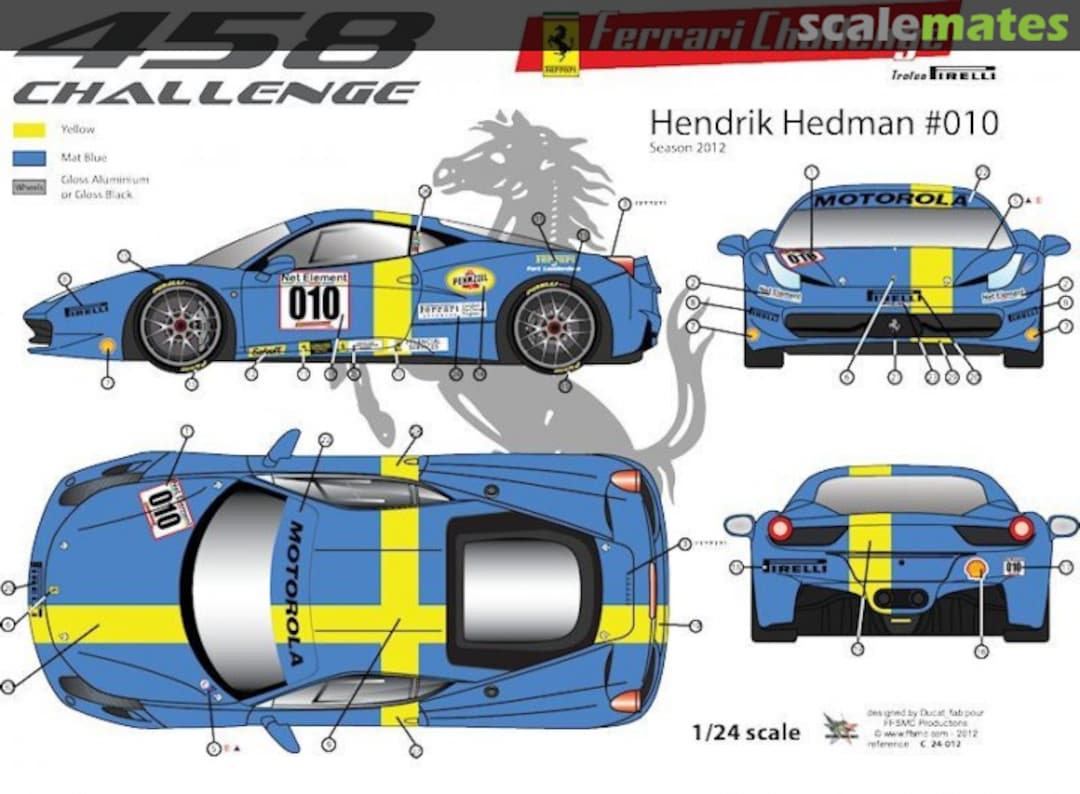 Boxart Ferrari 458 "PENNZOIL" C 24-012 FFSMC Productions