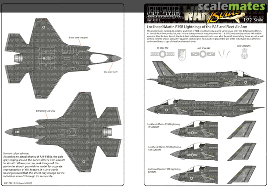 Boxart Lockheed Martin F35B Lightnings KW172212 Kits-World