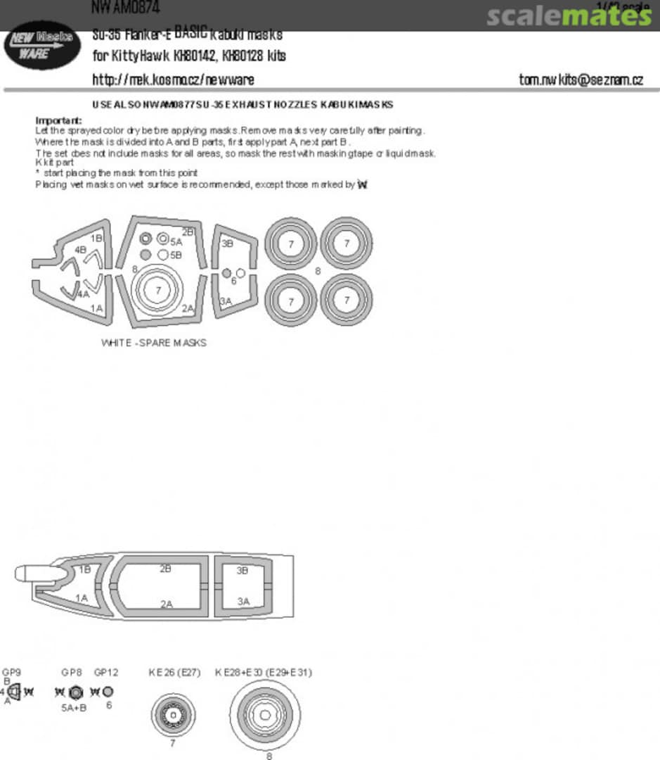 Boxart Su-35 Flanker-E BASIC kabuki masks NWAM0874 New Ware