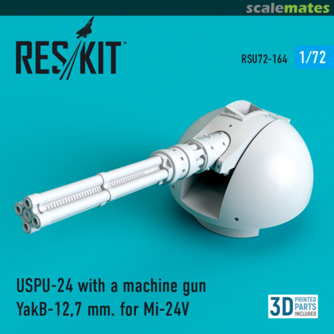 Boxart USPU-24 with a machine gun YakB-12,7 for Mi-24V RSU72-0164 ResKit