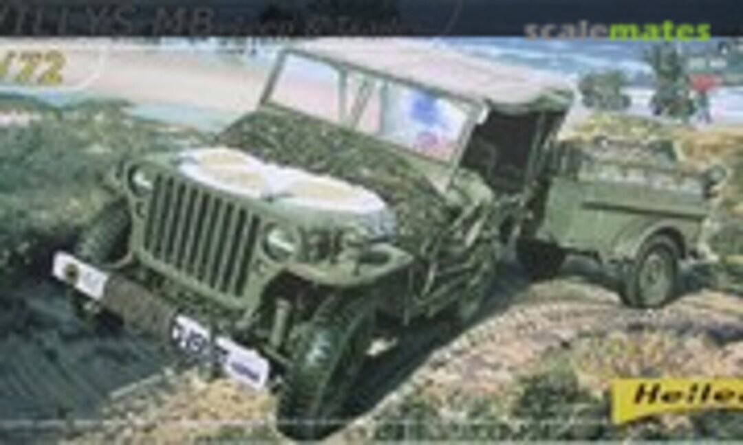 1:72 Willys MB Jeep &amp; Trailer (Heller 79997)