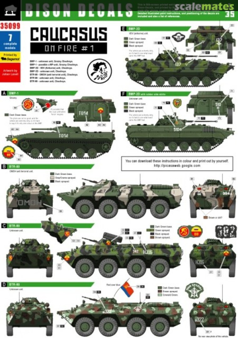 Boxart Caucasus On Fire #1 35099 Bison Decals