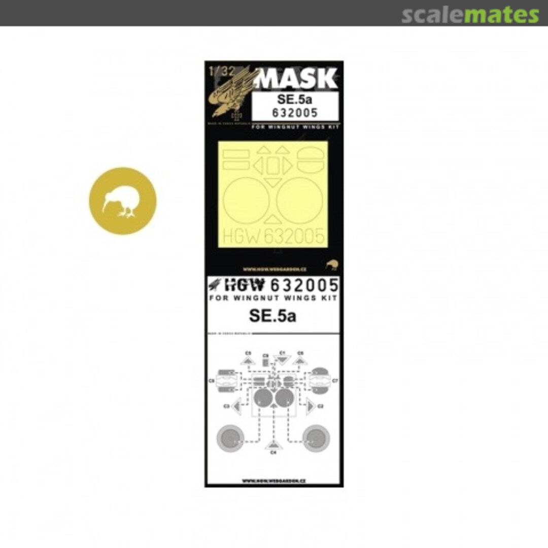 Boxart RAF S.E.5a - Masks Set 632005 HGW Models