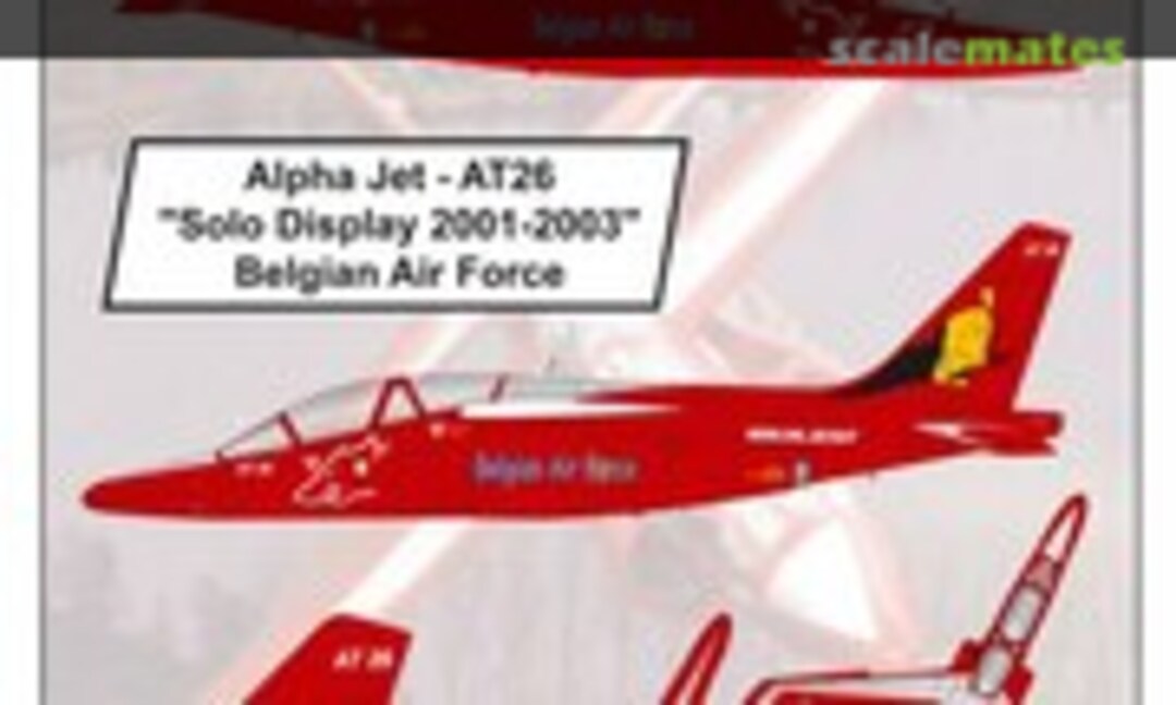 1:72 Alpha Jet AT26 &quot;Solo Display 2001-2003&quot; Belgian Air Force (Syhart 72-084)