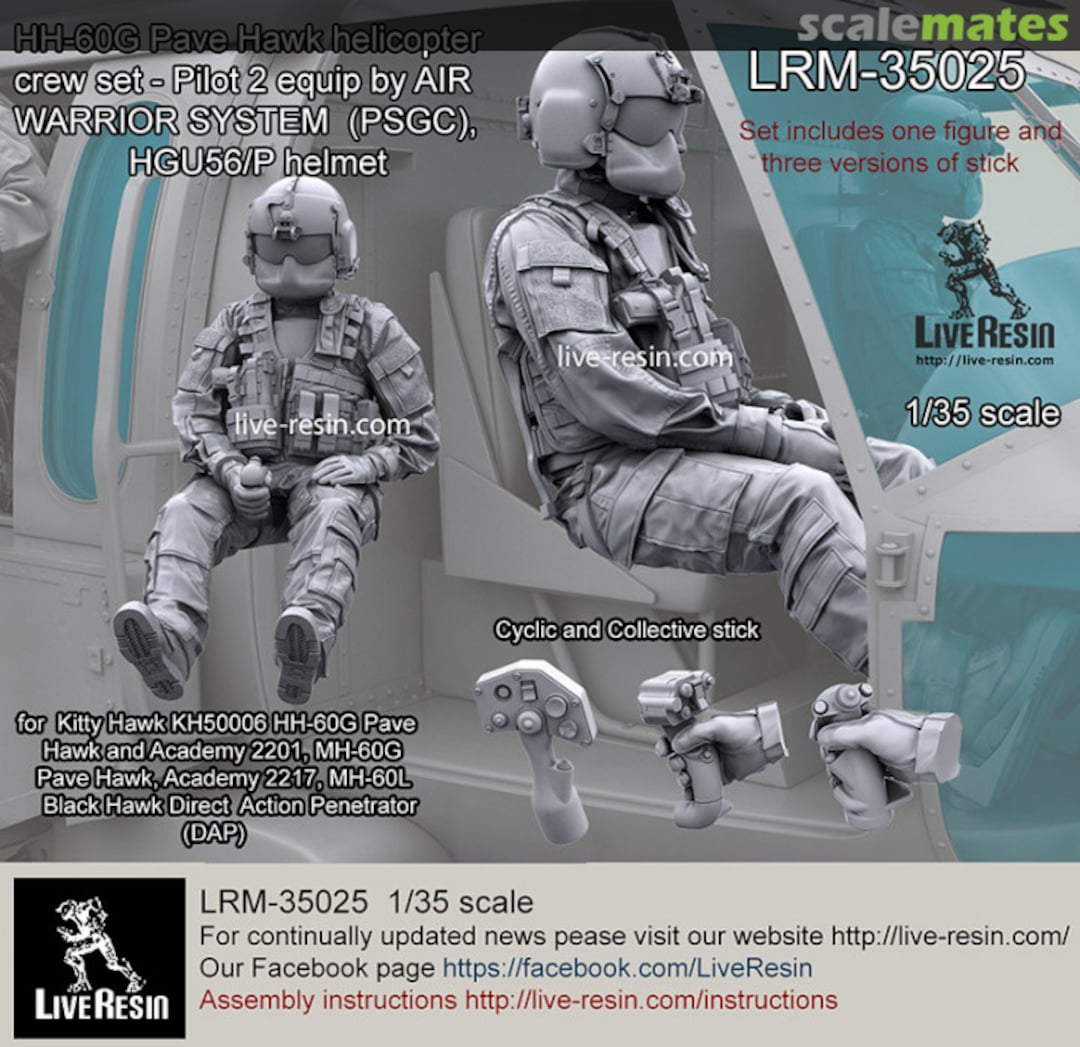 Boxart HH-60G Pave Hawk helicopter crew set - Pilot 2 LRM 35025 Live Resin