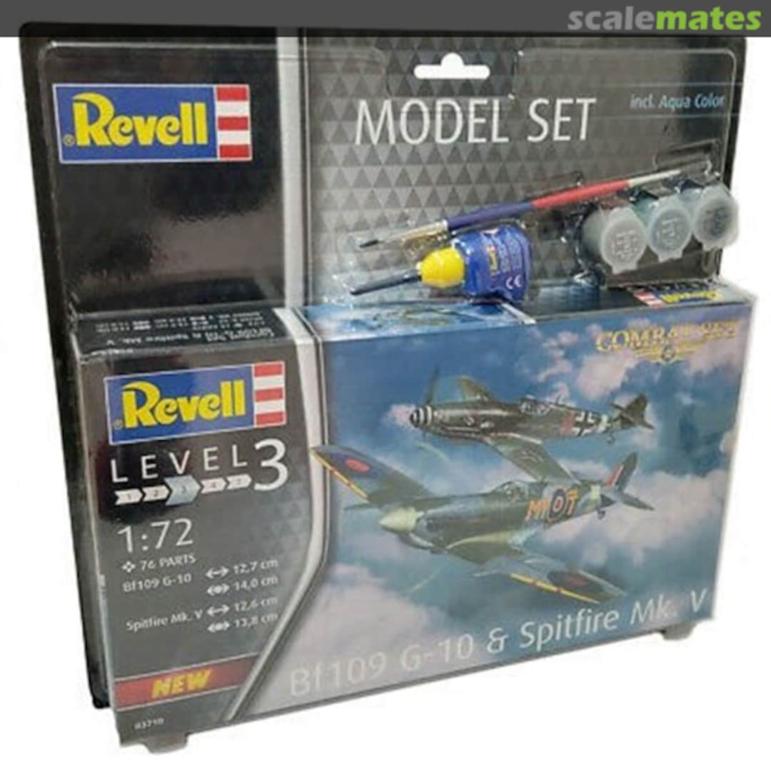 Boxart Bf 109 G-10 & Spitfire Mk.V 63710 Revell