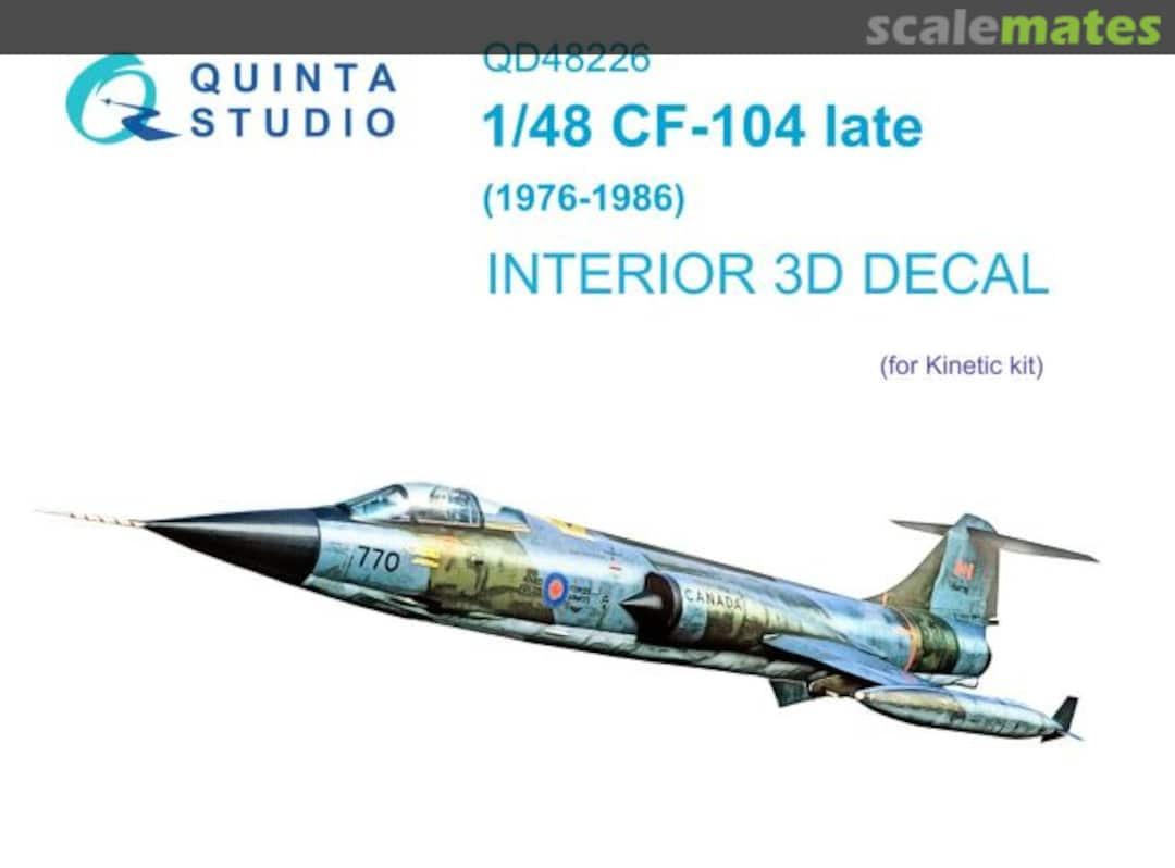 Boxart CF-104 Late (1976-86) interior 3D decals QD48226 Quinta Studio