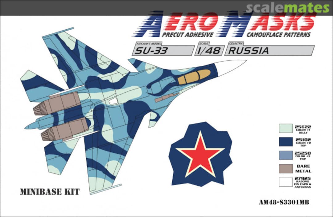 Boxart SU-33 Russia AM48-S3301MB AeroMasks