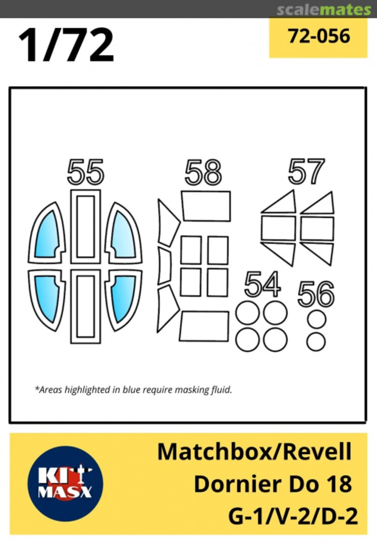 Boxart Dornier Do 18 G-1/V-2/D-2 Canopy Masks 72-056T Kit Masx