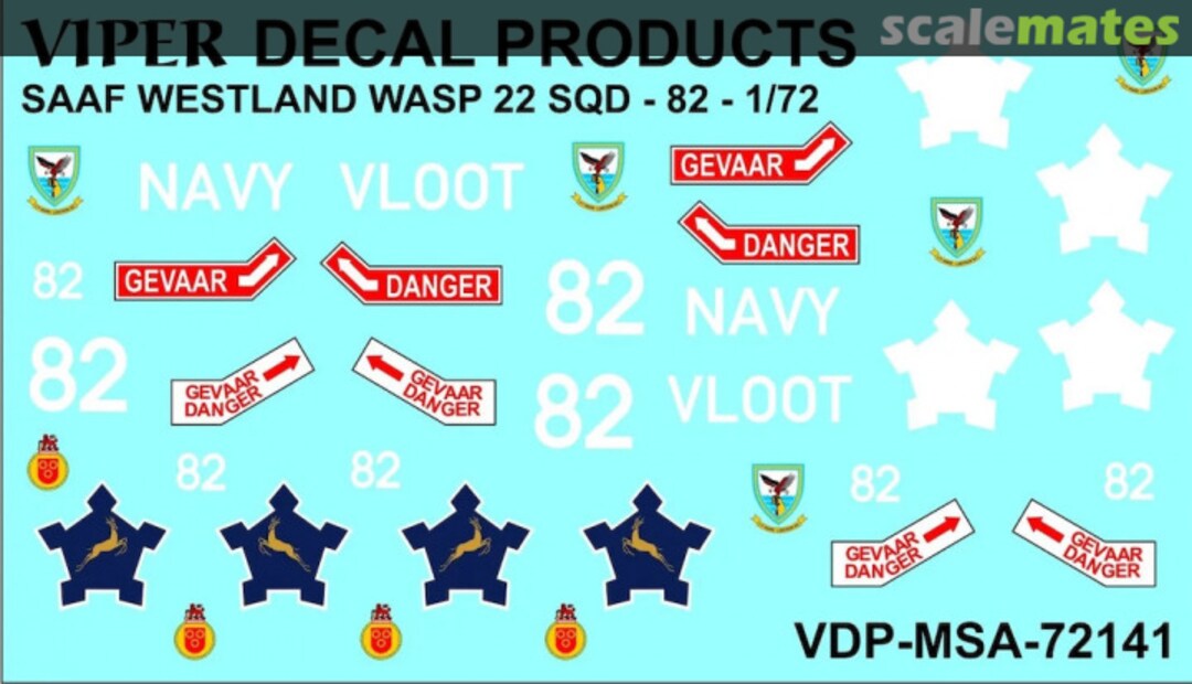 Boxart SAAF Westland Wasp MSA72141 Viper Decal Products