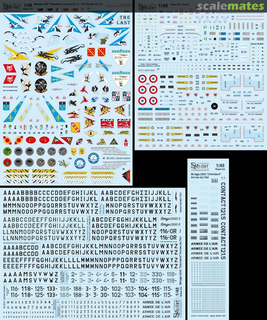 Boxart Mirage 2000 "standard" (Blue versions : B/C/-5F) Armée de l'Air 48-922 Syhart