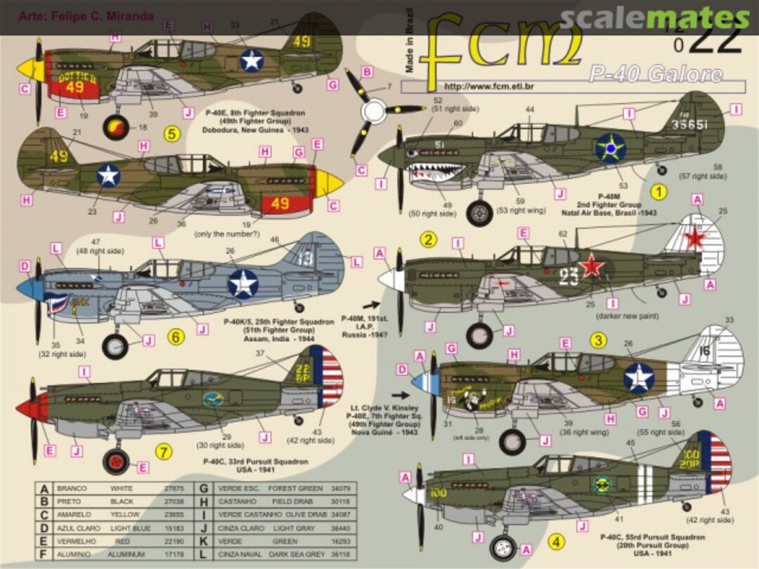 Boxart P-40 Galore, part 1 72-022 FCM