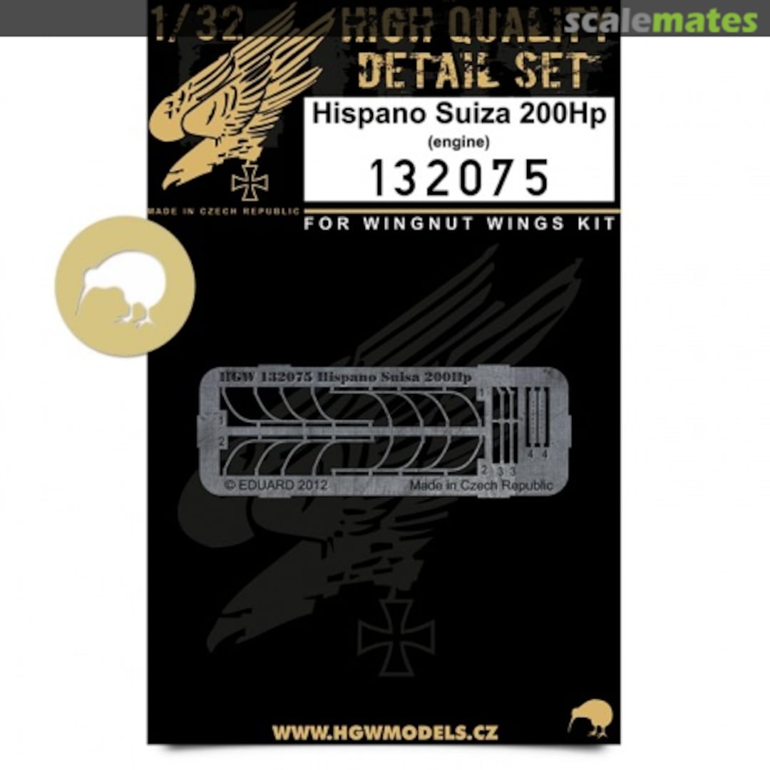 Boxart Hispano Suiza 200hp Engine - PE Detail Set 132075 HGW Models